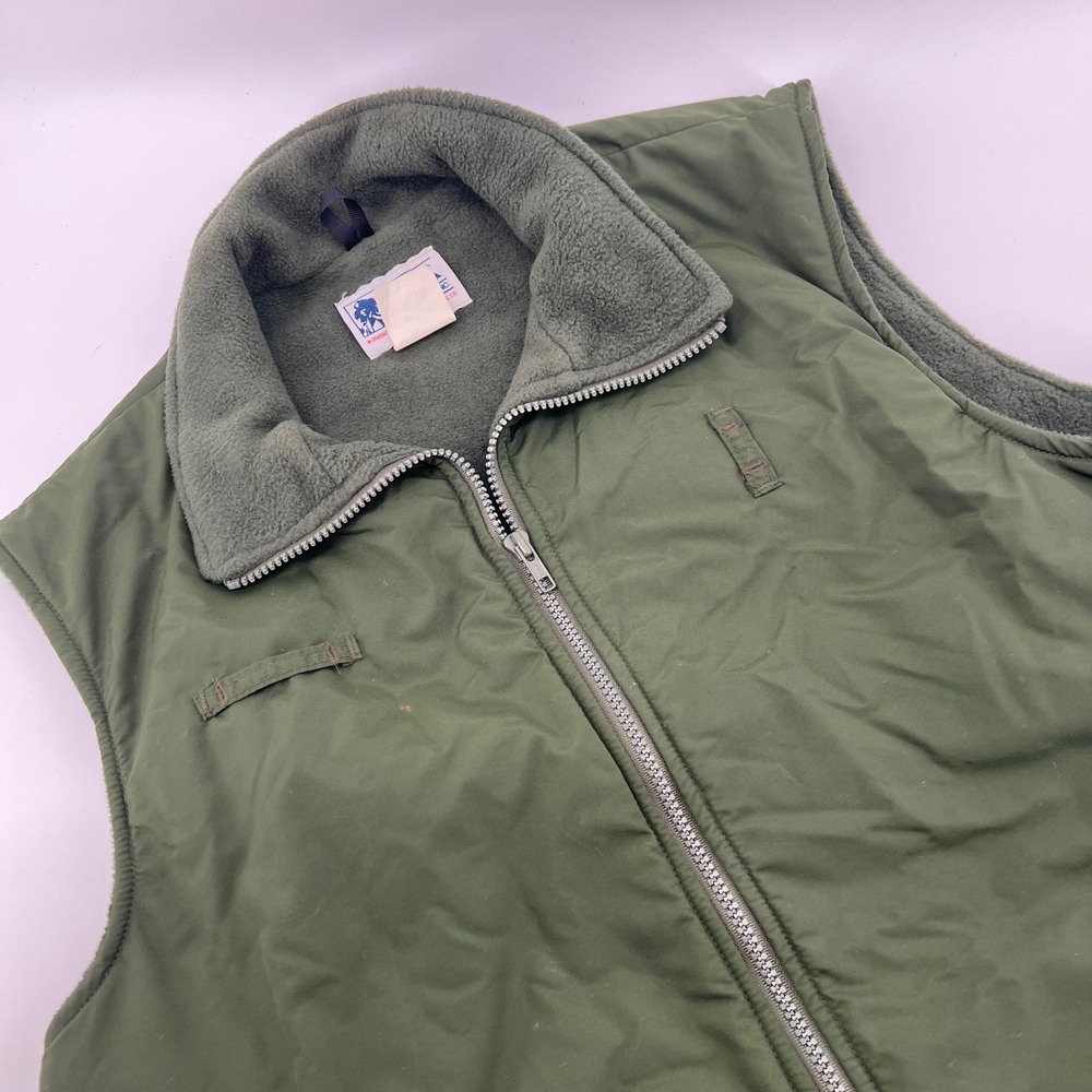 R&R Uniforms Horace Small Mens XL Long‎ Olive Green Thinsulate Fleece Lined Vest